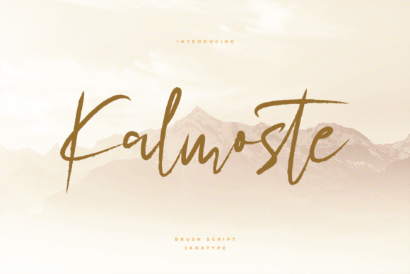 Kalmoste: A Signature Brush Font for Editorial Sophistication