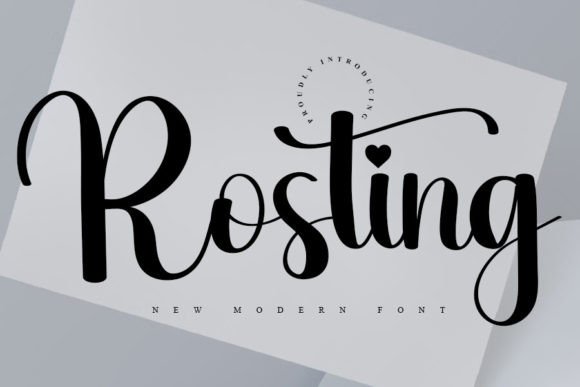 Rosting: An Elegant Script Font for Premium Brand Identity